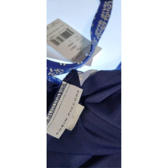 New Robin Piccone Ana One-Piece  Swimsuit size 8 Blue - Picture 6 of 6